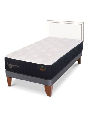 Cama Europea Premium 1.5 Plazas + Respaldo Danubio