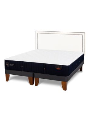 Cama Europea Premium 2 Plazas Base Dividida Respaldo Danubio