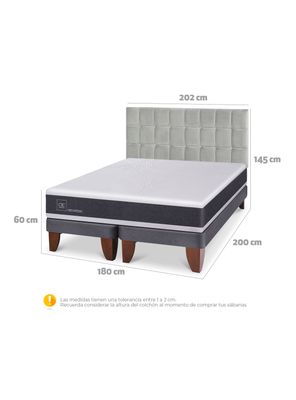 Imagen 2 del producto Cama Europea New Ortopedic King Respaldo Sile