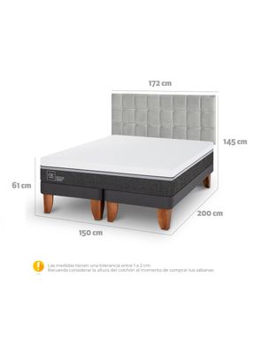 Imagen 2 del producto Cama Europea Ortopedic Advance 2 Plazas Base Dividida Respaldo Sile