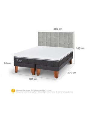 Imagen 2 del producto Cama Europea Ortopedic Advance King Respaldo Sile