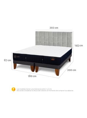 Imagen 2 del producto Cama Europea Premium King Respaldo Sile