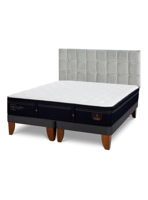 Cama Europea Super Premium 2 Plazas Base Dividida Respaldo Sile