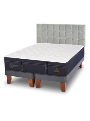 Cama Europea Grand Premium 2 Plazas Base Dividida Respaldo Sile