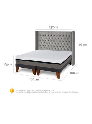 Imagen 2 del producto Cama Europea Balance King Respaldo Sesia