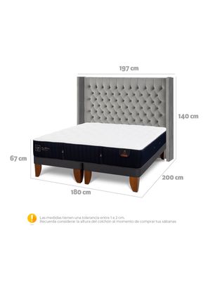 Imagen 2 del producto Cama Europea Premium King Respaldo Sesia