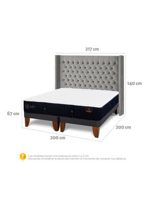Imagen 2 del producto Cama Europea Premium Súper King Respaldo Sesia