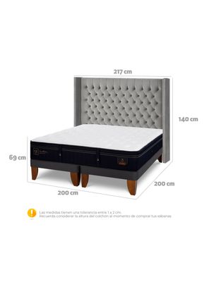 Imagen 2 del producto Cama Europea Súper Premium Súper King Respaldo Sesia