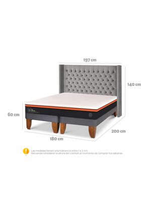 Imagen 2 del producto Cama Europea Bee Comfort King Respaldo Sesia