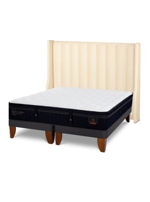 Cama Europea Super Premium King Respaldo Panaro