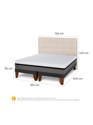 Imagen 2 del producto Cama Europea Balance King Respaldo Ebro