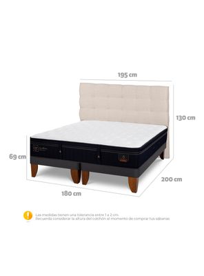 Imagen 2 del producto Cama Europea Super Premium King Respaldo Ebro