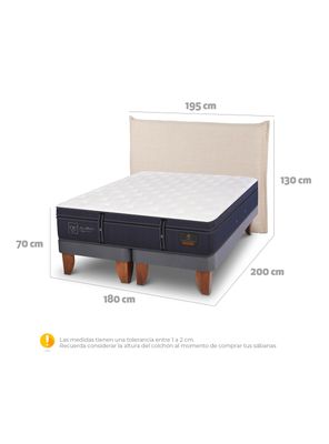 Imagen 2 del producto Cama Europea Grand Premium King Respaldo Tíber