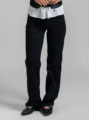 Jeans Recto Tiro Medio Franca Negro