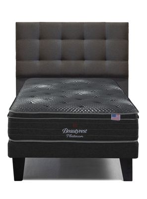 Cama Europea Platinum 1.5 Plazas + Respaldo Tignes Marengo