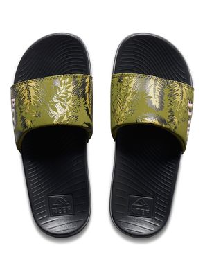 Sandalia Estampada Hoja en Correa One Slide Mujer