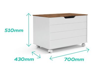 Imagen 2 del producto Baúl Madera Blanco Kidscool