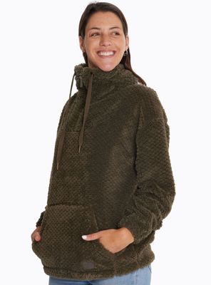 Polerón Polar Shaggy Half Manga Larga