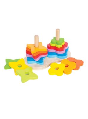 Torre Doble de Apilar Arcoíris