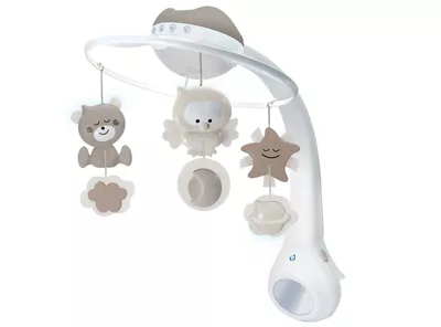 Movil Bebe Proyector Musical 3 en 1 Beige Infantino