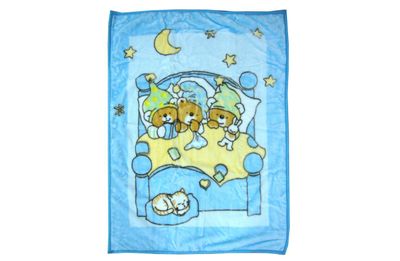 Imagen 2 del producto Saco Bebe con Broche Ositos Celeste Bebesit