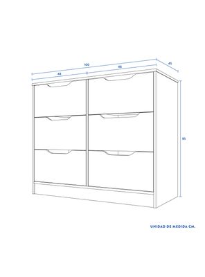 Imagen 2 del producto Cómoda Legno 6 Cajones