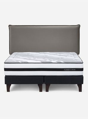 Imagen 2 del producto Cama Europea Driven 2 Plazas Base Dividida + Respaldo Maurice Gris