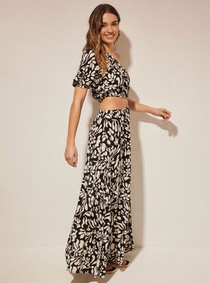 Imagen 2 del producto Vestido Asimétrico Flores B&W