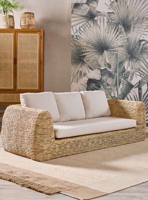 Sofá Aurora 3 Cuerpos Ratán