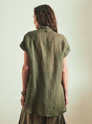 Imagen 2 del producto Blusa con Detalle de Abotonadura Lino