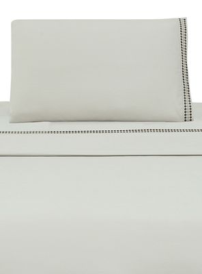 Sábanas 1 Plaza Bordada Beige