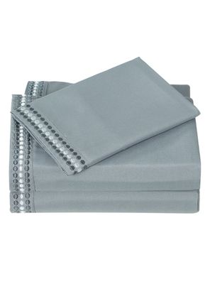 Imagen 2 del producto Sábanas 1 Plaza Bordada Gris
