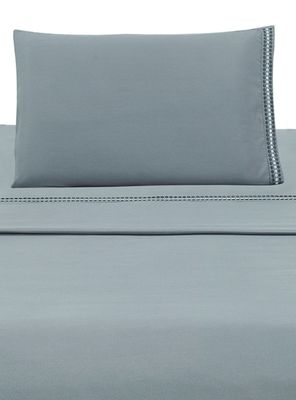 Sábanas 1 Plaza Bordada Gris