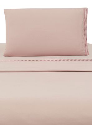 Sábanas 1 Plaza Bordada Rosa