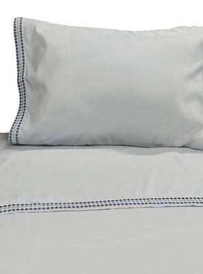 Sábanas 1 Plaza Bordada Celeste