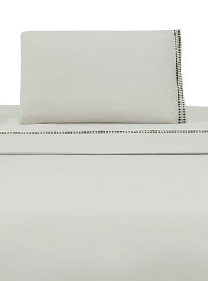 Sábanas 1.5 Plazas Bordada Beige