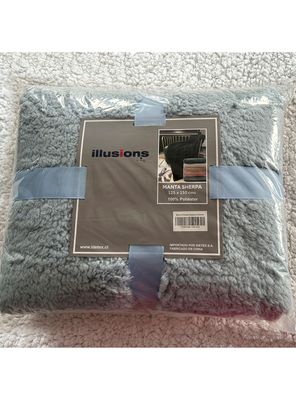 Imagen 2 del producto Manta Sherpa Celeste 125x150 cm
