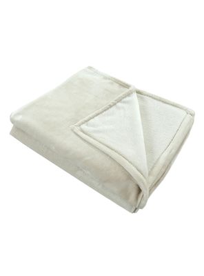 Frazada Flannel Beige 1.5 Plazas