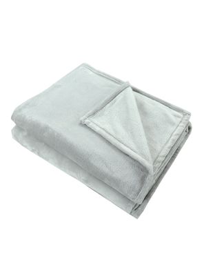 Frazada Flannel Gris 2 Plazas