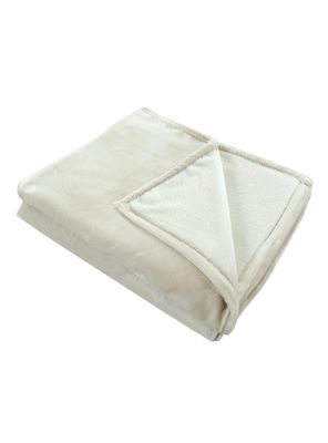 Frazada Flannel Beige 2 Plazas