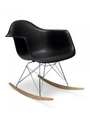 Silla De Pies A Cabeza Store Mecedora Eams Negro