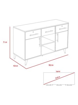 Imagen 2 del producto Mueble Archivador Bilbao Miel TuHome