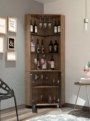 Imagen 2 del producto Bar Alto Esquinero Carmenere Miel Plomo TuHome