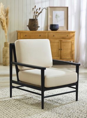 Imagen 1 del producto Sitial Josefa Ratán Negro/Beige