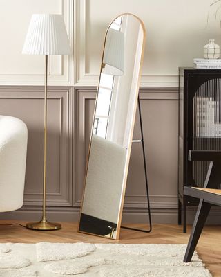 Imagen 2 del producto Espejo Pie Ovalado Dorado 45x170 cm