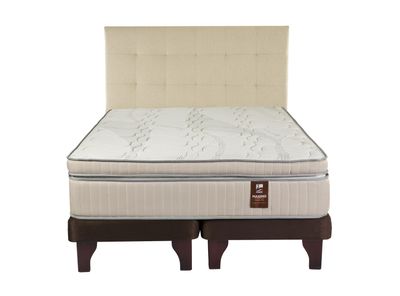 Cama Europea Máximo Cobre Súper King + Respaldo Design Crudo