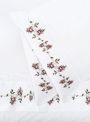 Sábanas King 220 Hilos Enredadera Roja