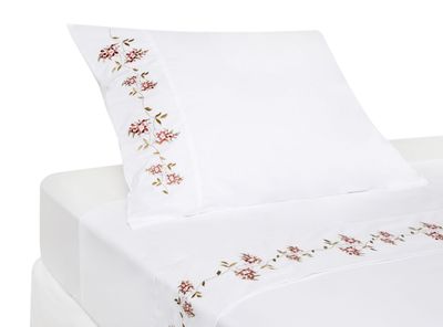 Sábanas Super King Nina Herrera 220 Hilos Enredadera Roja