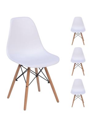 Kit 4 Sillas Badem Blanca