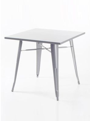 Mesa Funcional Tolix Blanca Mate 80x80 cm